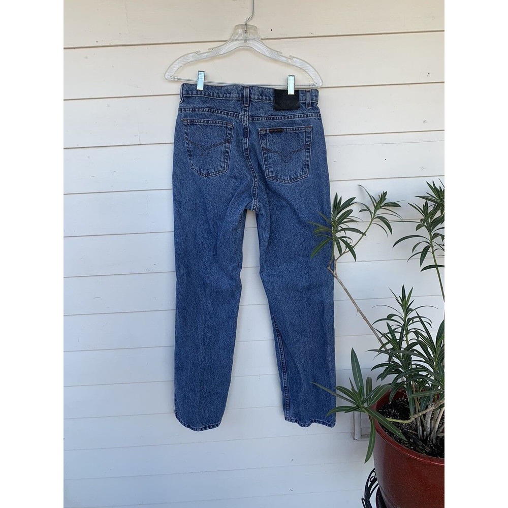 Harley Davidson Blue Jeans 2RXT-H-DMC Women 10 Reg Boot Cut Straight vintage med - Picture 4 of 10